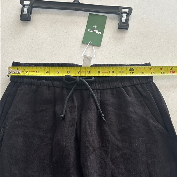 HALARA Black Wide-Leg Linen like Pants Size Small Tall - Picture 9 of 11